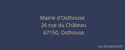 Mairie d'Osthouse