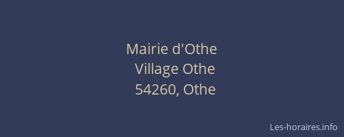 Mairie d'Othe