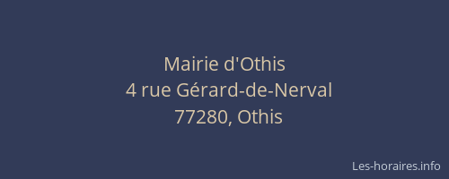 Mairie d'Othis