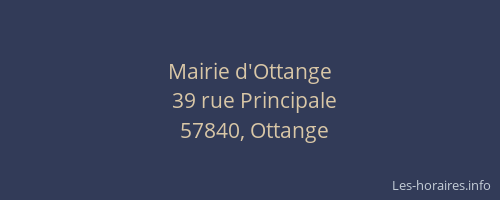 Mairie d'Ottange