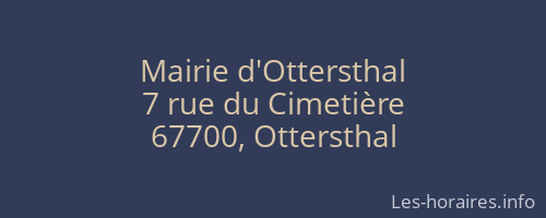Mairie d'Ottersthal