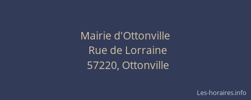 Mairie d'Ottonville