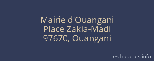 Mairie d'Ouangani