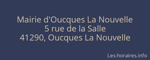 Mairie d'Oucques La Nouvelle