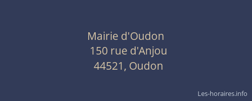 Mairie d'Oudon