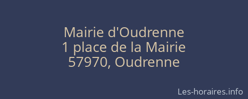 Mairie d'Oudrenne