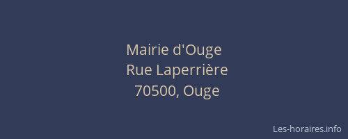 Mairie d'Ouge