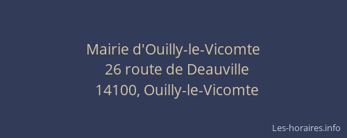 Mairie d'Ouilly-le-Vicomte