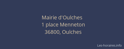 Mairie d'Oulches