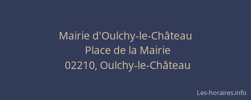 Mairie d'Oulchy-le-Château
