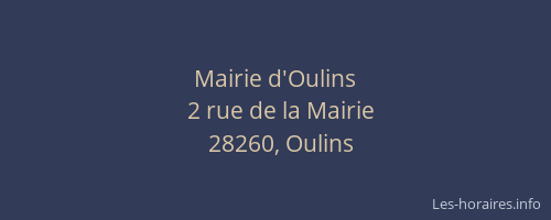 Mairie d'Oulins