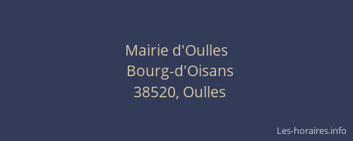 Mairie d'Oulles