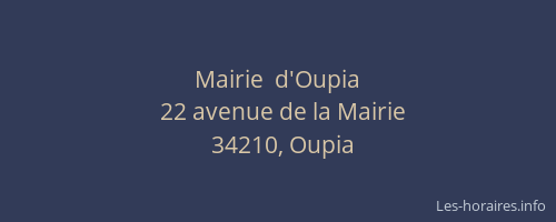 Mairie  d'Oupia