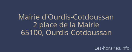 Mairie d'Ourdis-Cotdoussan