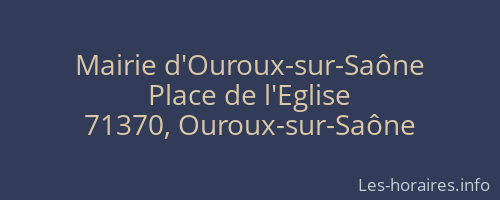 Mairie d'Ouroux-sur-Saône