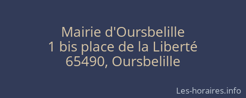 Mairie d'Oursbelille