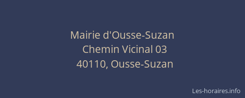 Mairie d'Ousse-Suzan