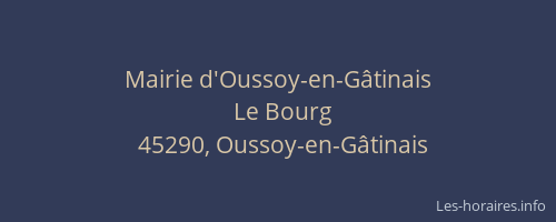 Mairie d'Oussoy-en-G&acirc;tinais