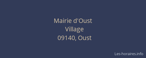 Mairie d'Oust