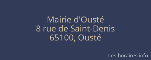 Mairie d'Ousté