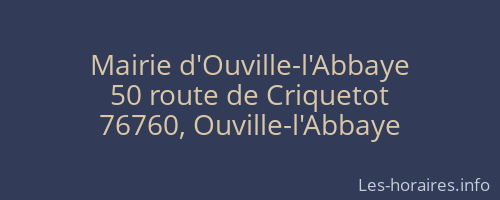 Mairie d'Ouville-l'Abbaye