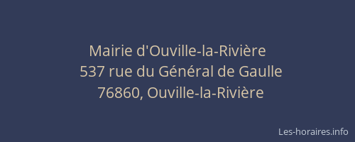Mairie d'Ouville-la-Rivière