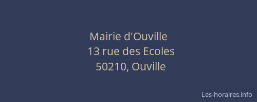 Mairie d'Ouville