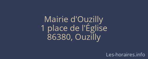 Mairie d'Ouzilly