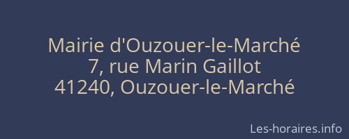 Mairie d'Ouzouer-le-Marché