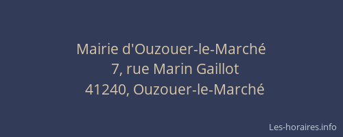 Mairie d'Ouzouer-le-March&eacute;