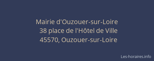 Mairie d'Ouzouer-sur-Loire