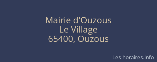 Mairie d'Ouzous