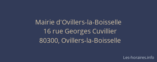 Mairie d'Ovillers-la-Boisselle