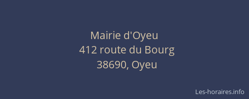 Mairie d'Oyeu