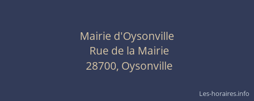 Mairie d'Oysonville