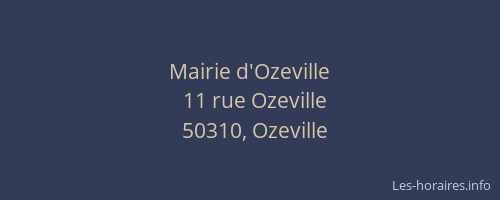 Mairie d'Ozeville