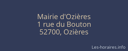 Mairie d'Ozières