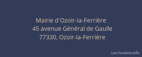 Mairie d'Ozoir-la-Ferrière