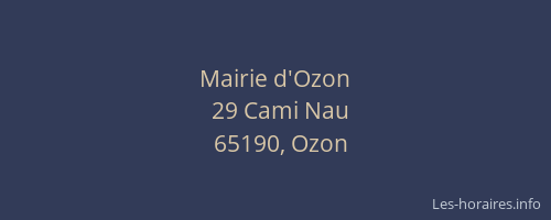 Mairie d'Ozon