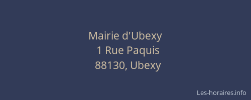 Mairie d'Ubexy
