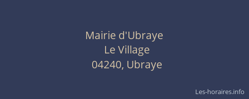 Mairie d'Ubraye