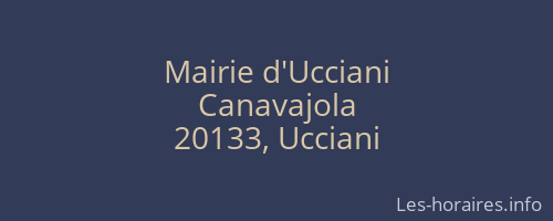 Mairie d'Ucciani