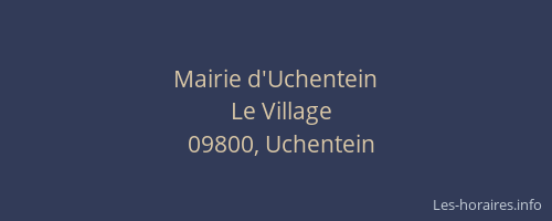 Mairie d'Uchentein
