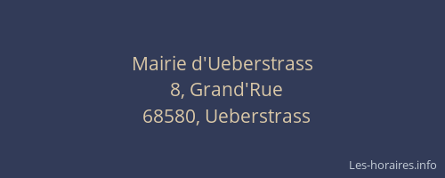 Mairie d'Ueberstrass