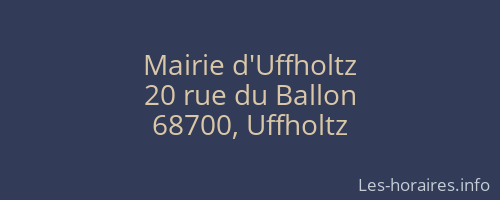 Mairie d'Uffholtz