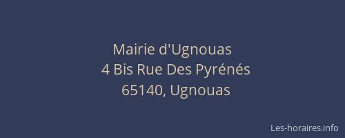 Mairie d'Ugnouas