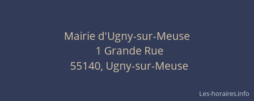 Mairie d'Ugny-sur-Meuse