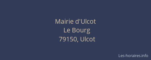 Mairie d'Ulcot