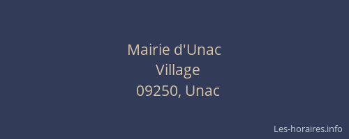 Mairie d'Unac