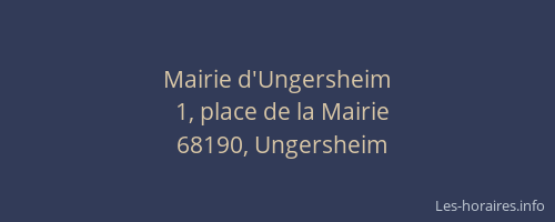 Mairie d'Ungersheim